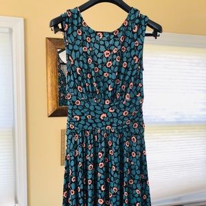 Anthropologie Floral High-Low Jersey Dress